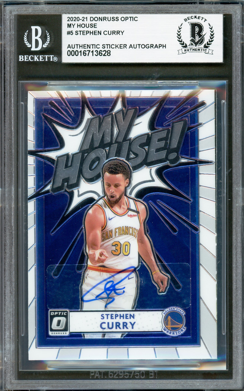 Stephen Curry Autographed 2020-21 Donruss Optic My House