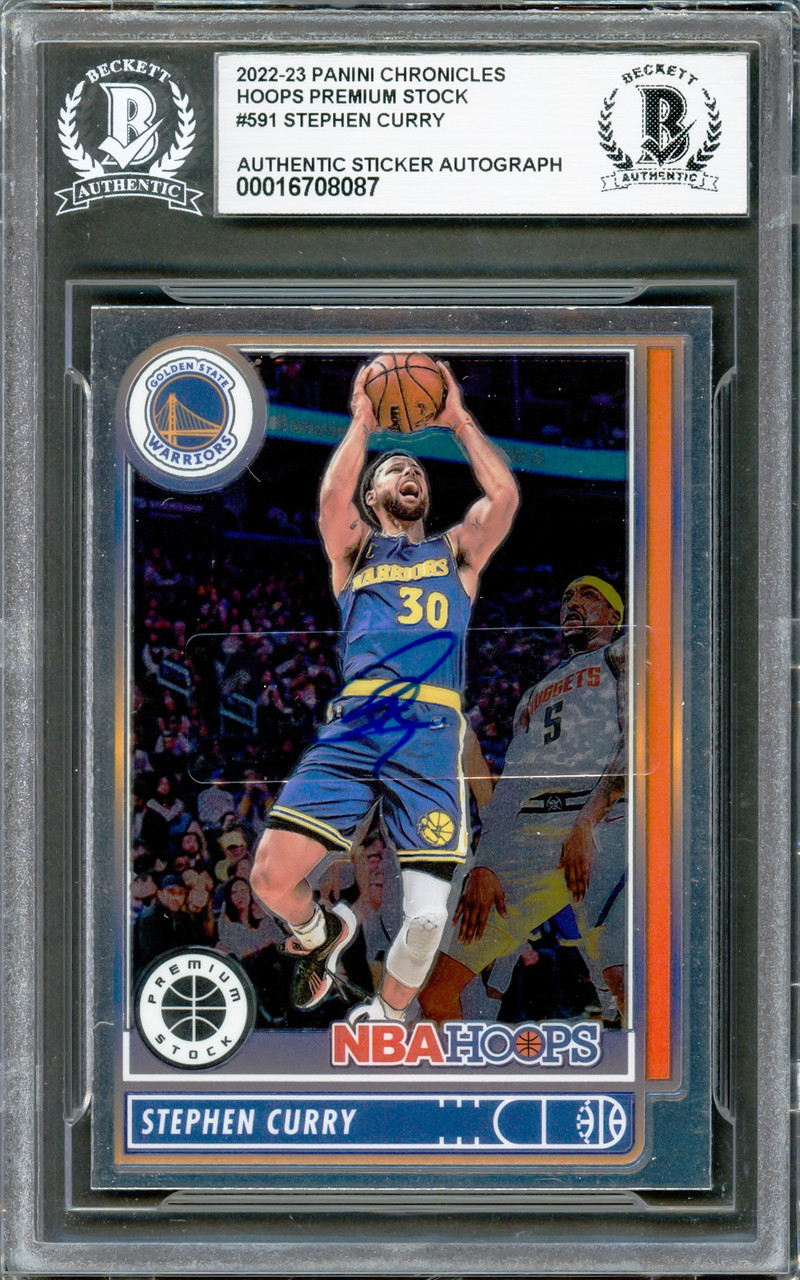 Stephen Curry Autographed 2022-23 Hoops Premium Stock Card