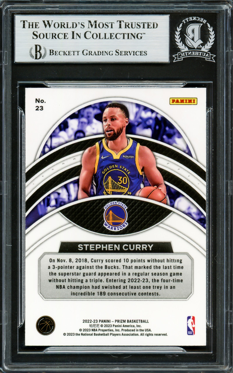 直筆サイン 2022-23 Panini Spectra ステファン・カリー Stephen Curry Autographed 2022-23 Panini Prizm Green