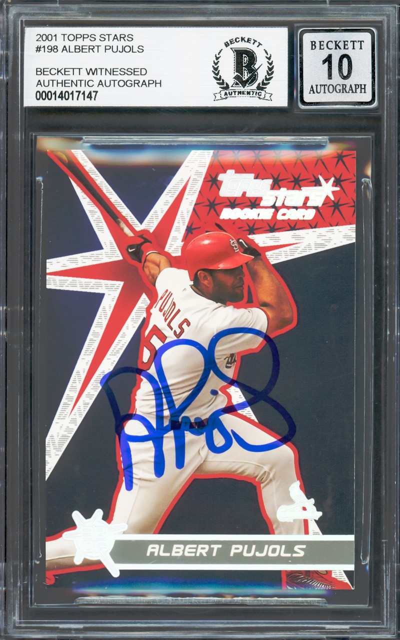 Albert Pujols Autographed 2001 Topps Stars Rookie Card #198