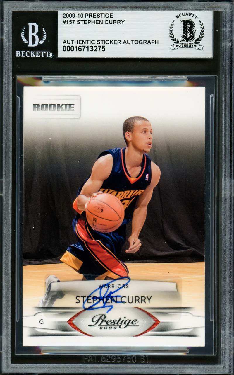 Stephen Curry Autographed 2009-10 Prestige Rookie Card #157 Golden