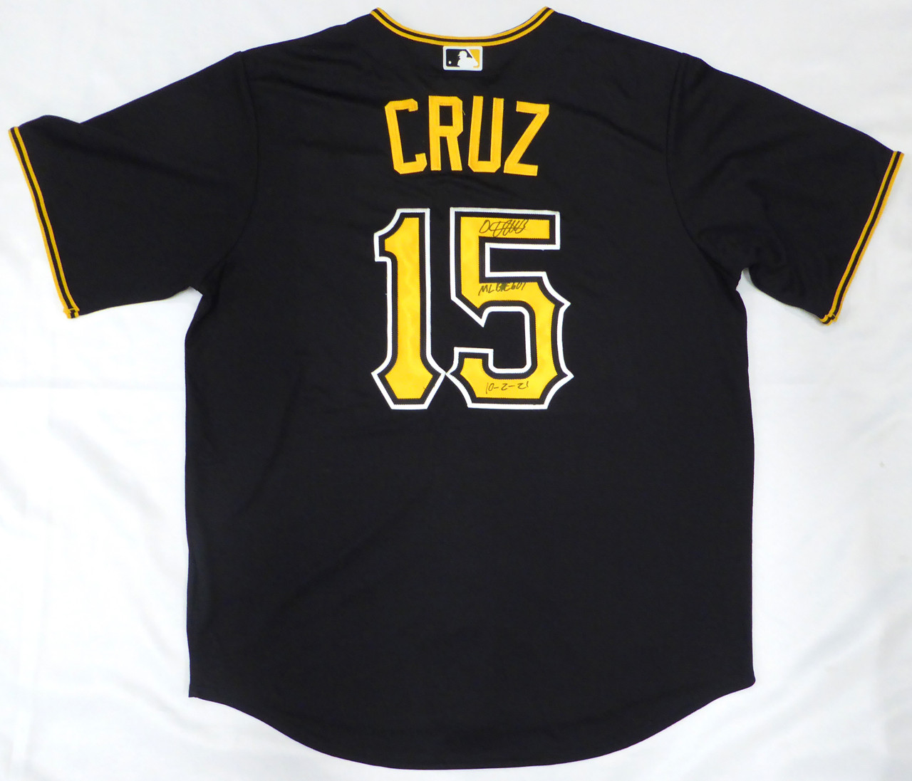 Pittsburgh Pirates Oneil Cruz Autographed Black Nike Jersey Size L
