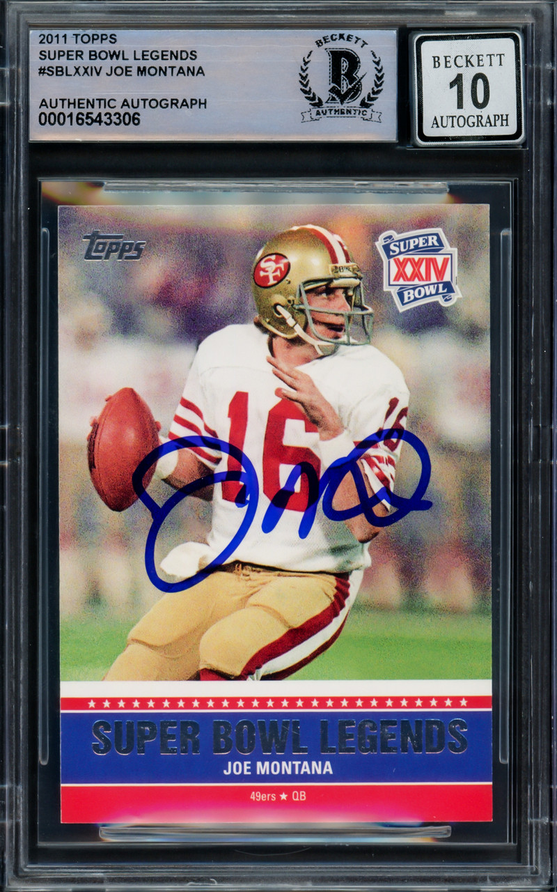 Joe Montana Autographed 2011 Topps Super Bowl Legends Card