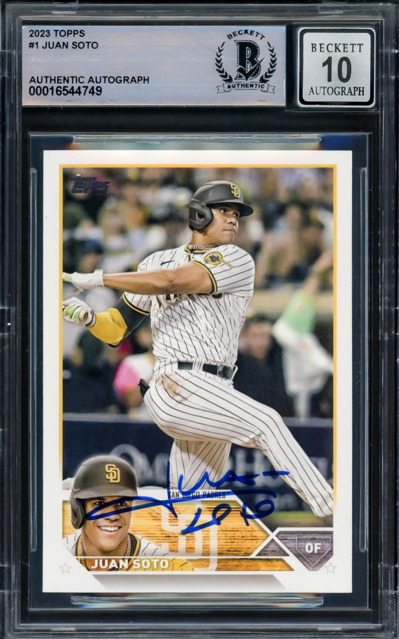 Juan Soto Autographed 2023 Topps Card #1 New York Yankees Auto 