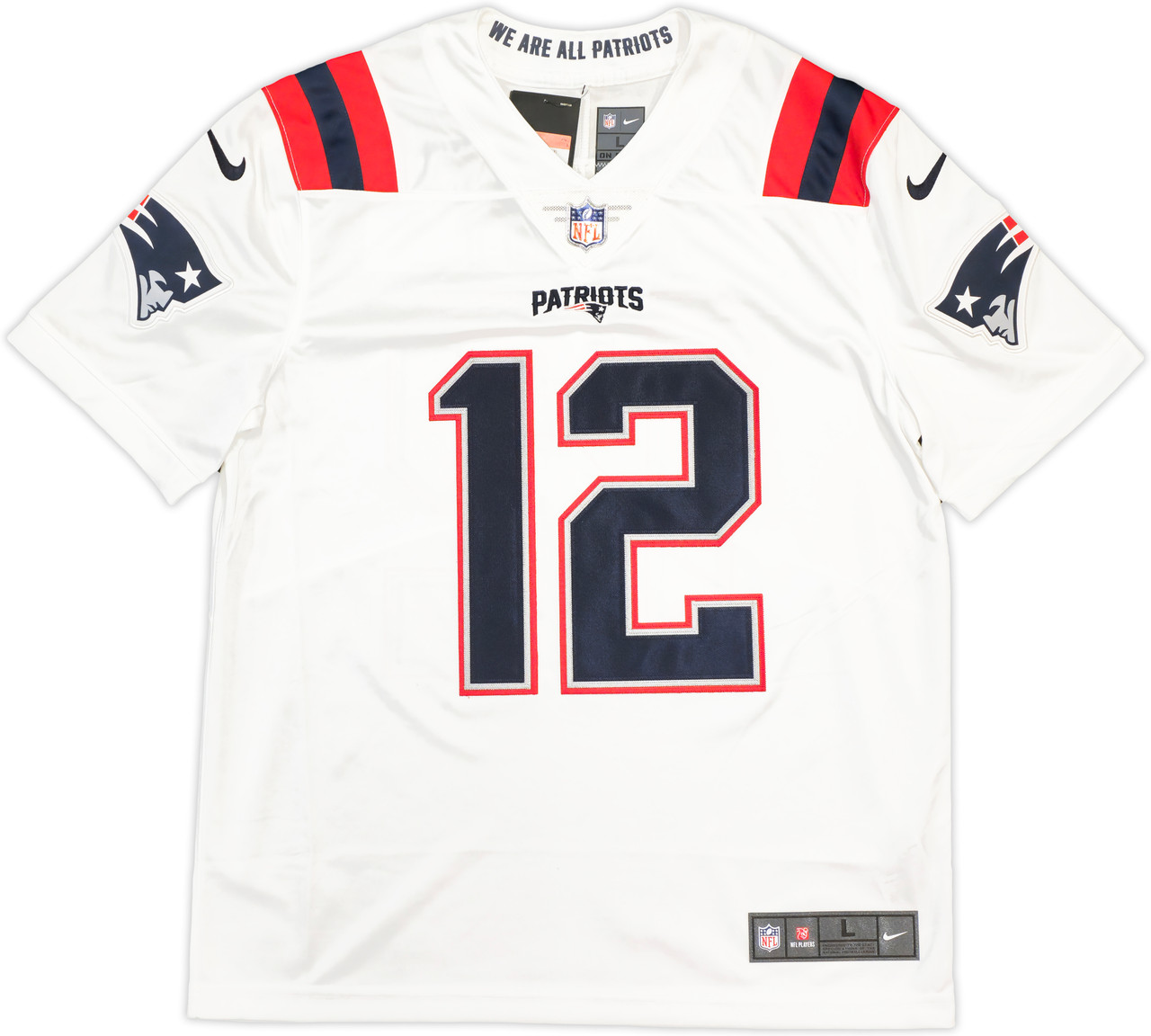 New England Patriots Tom Brady Autographed White Nike On