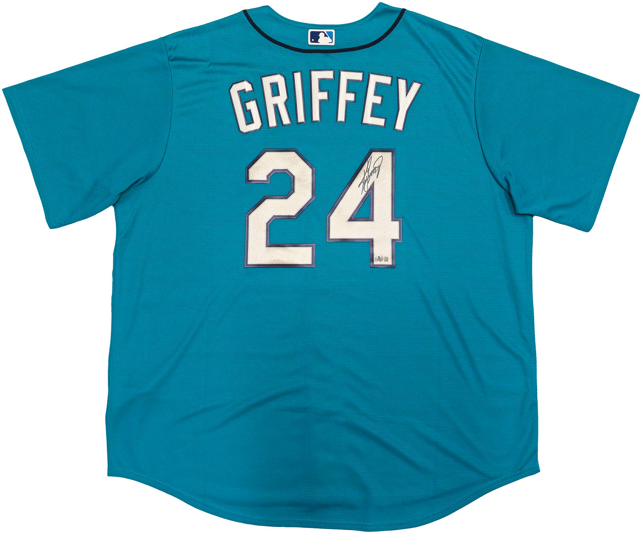 Seattle Mariners Ken Griffey Jr. Autographed Teal Nike Jersey Size