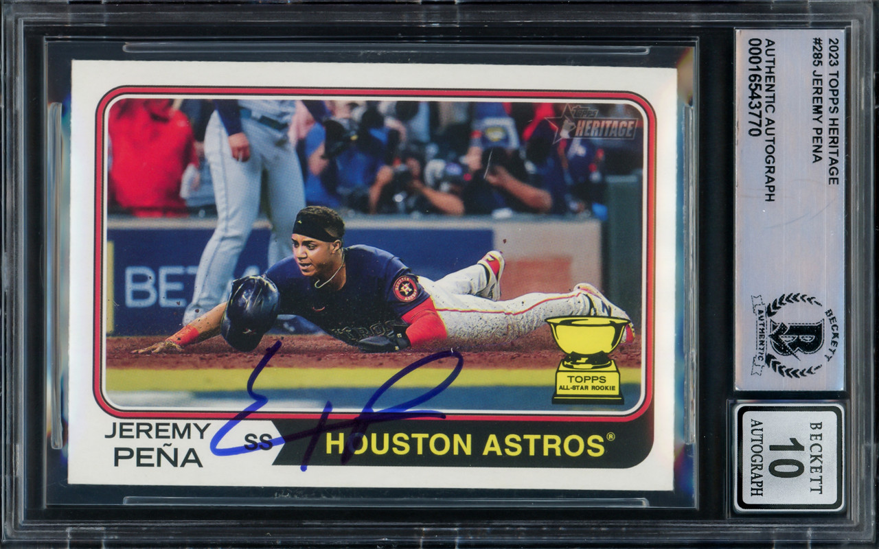 Topps Update MLB Jeremy Pena Auto RC レデ Jeremy Pena Autographed 2022 Topps Chrome Update Rookie Card