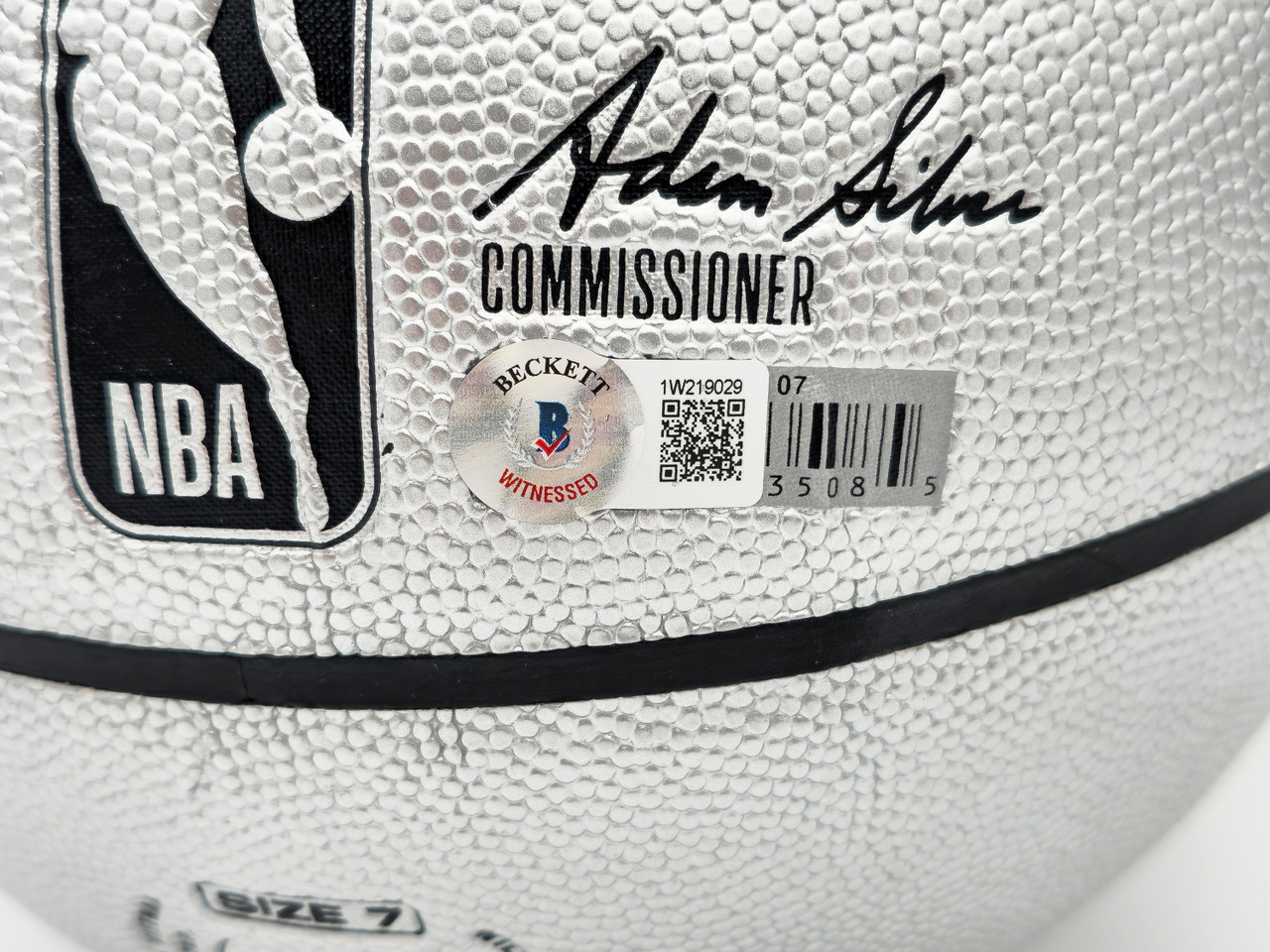 Allen Iverson Autographed Platinum Edition Composite Leather