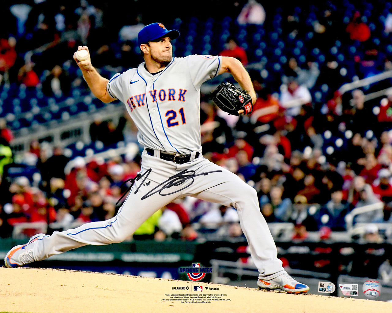 Max scherzer マックスシャーザー直筆サインフォト　ベケット証明書付き Max Scherzer Autographed 16x20 Photo New York Mets Fanatics