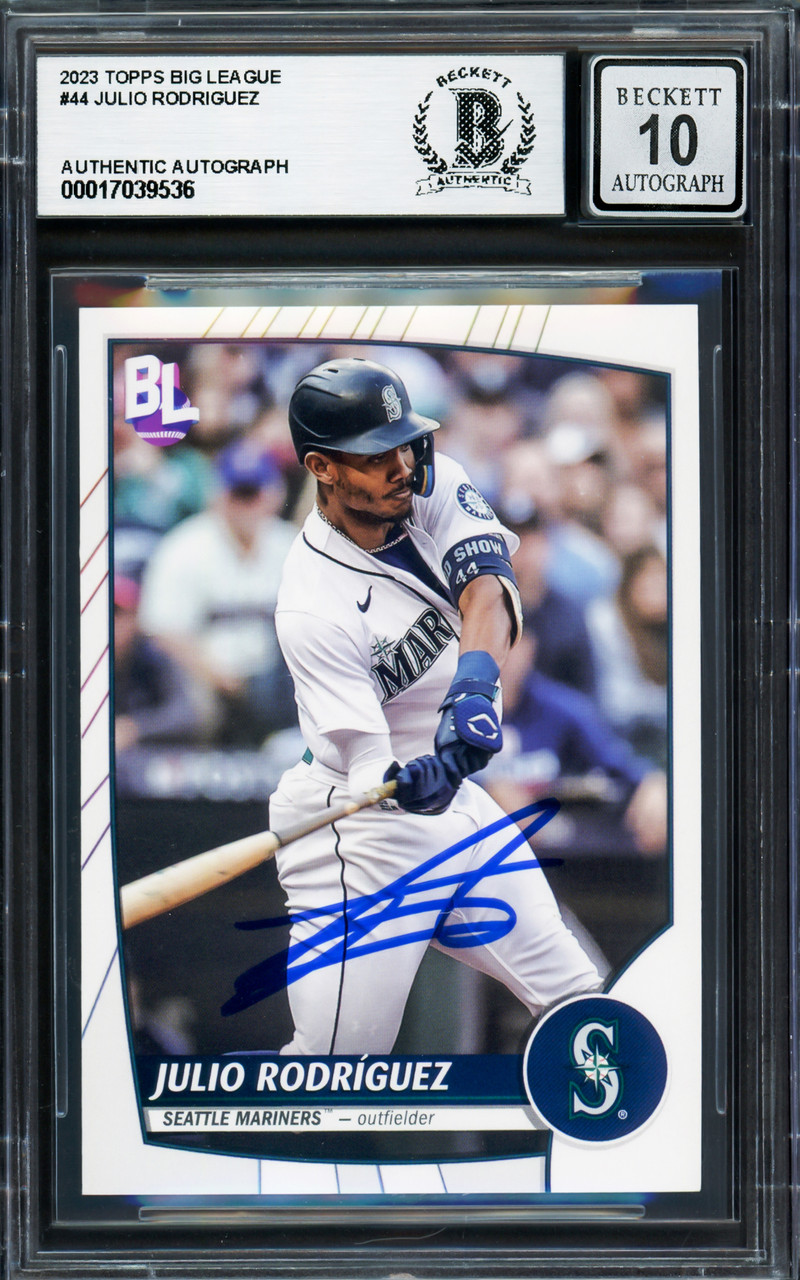 Julio Rodriguez Autographed 2023 Topps Big League Card #44 Seattle