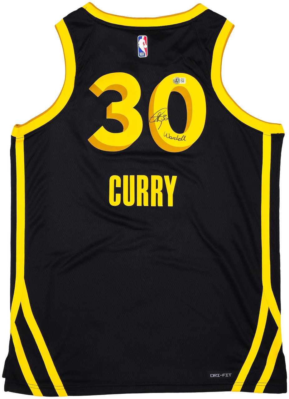 Golden State Warriors Stephen Curry Autographed Black Nike