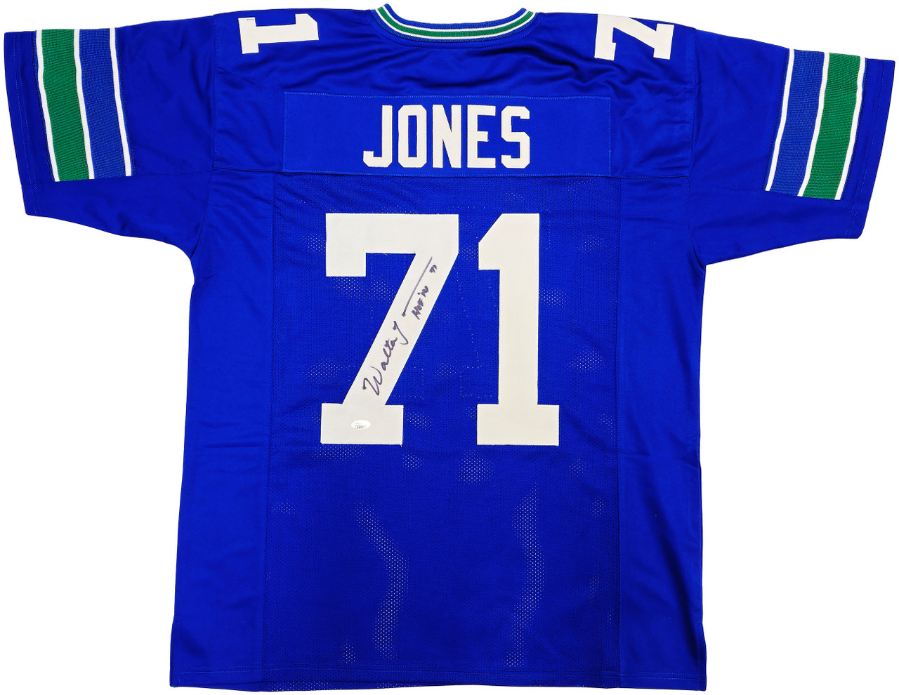 Seattle Seahawks Walter Jones Autographed Blue Jersey 