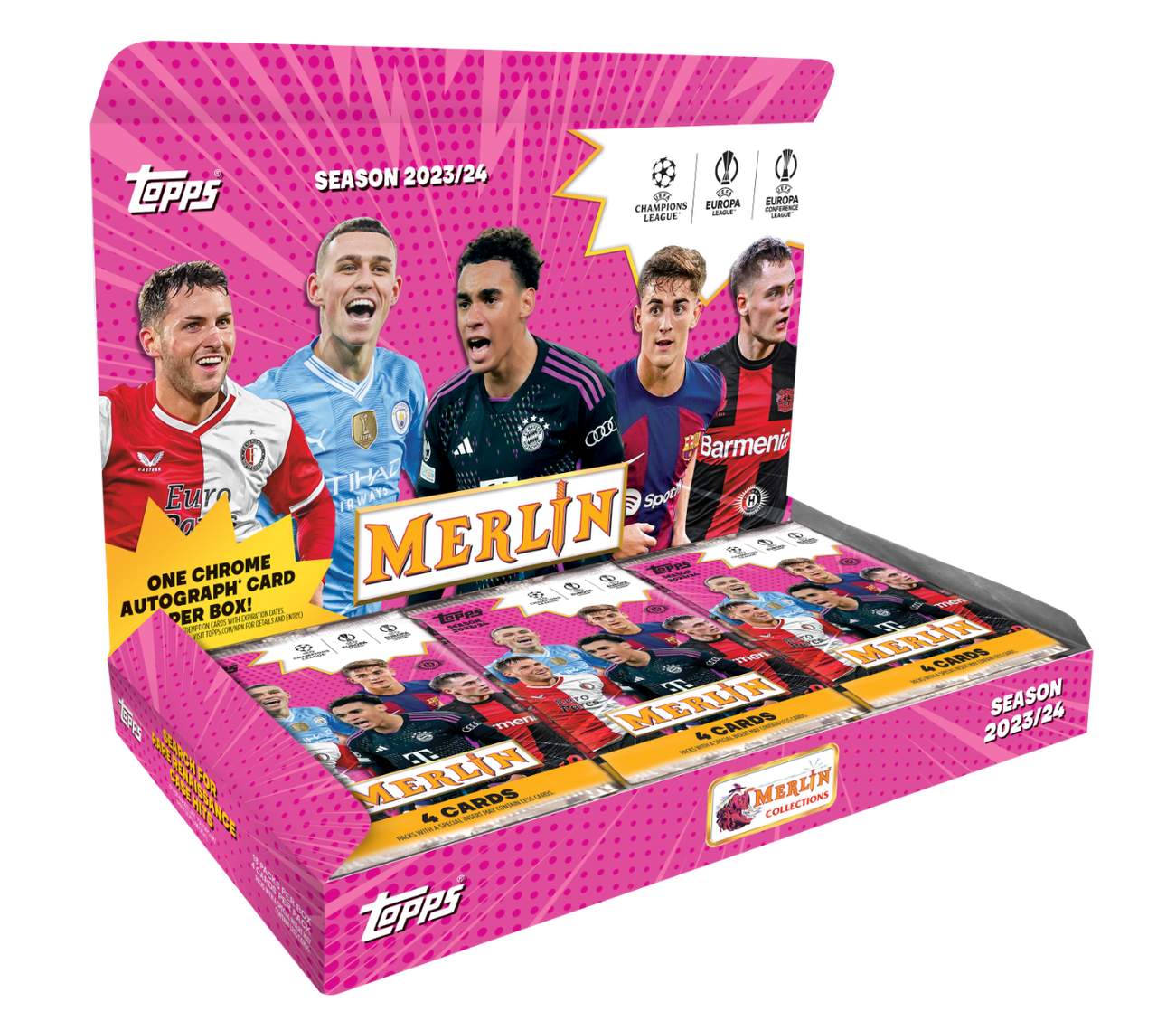 2023/24 Topps UEFA Club Competitions Merlin Chrome Soccer Hobby 