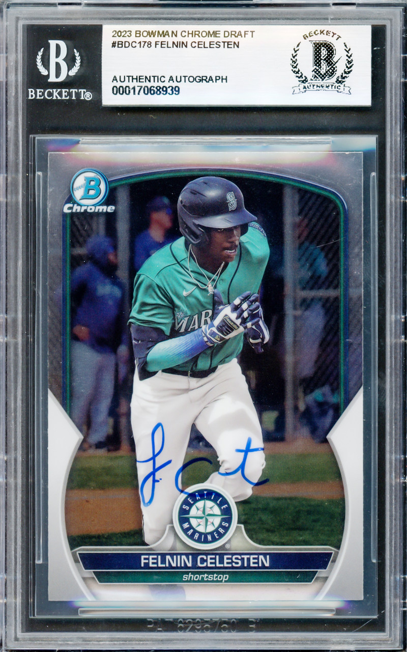 Felnin Celesten Autographed 2023 Bowman Chrome Draft Rookie