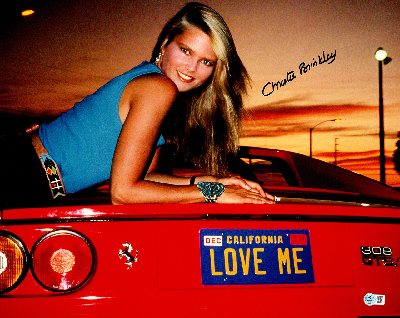 Christie Brinkley Autographed 16x20 Photo Vacation Beckett BAS
