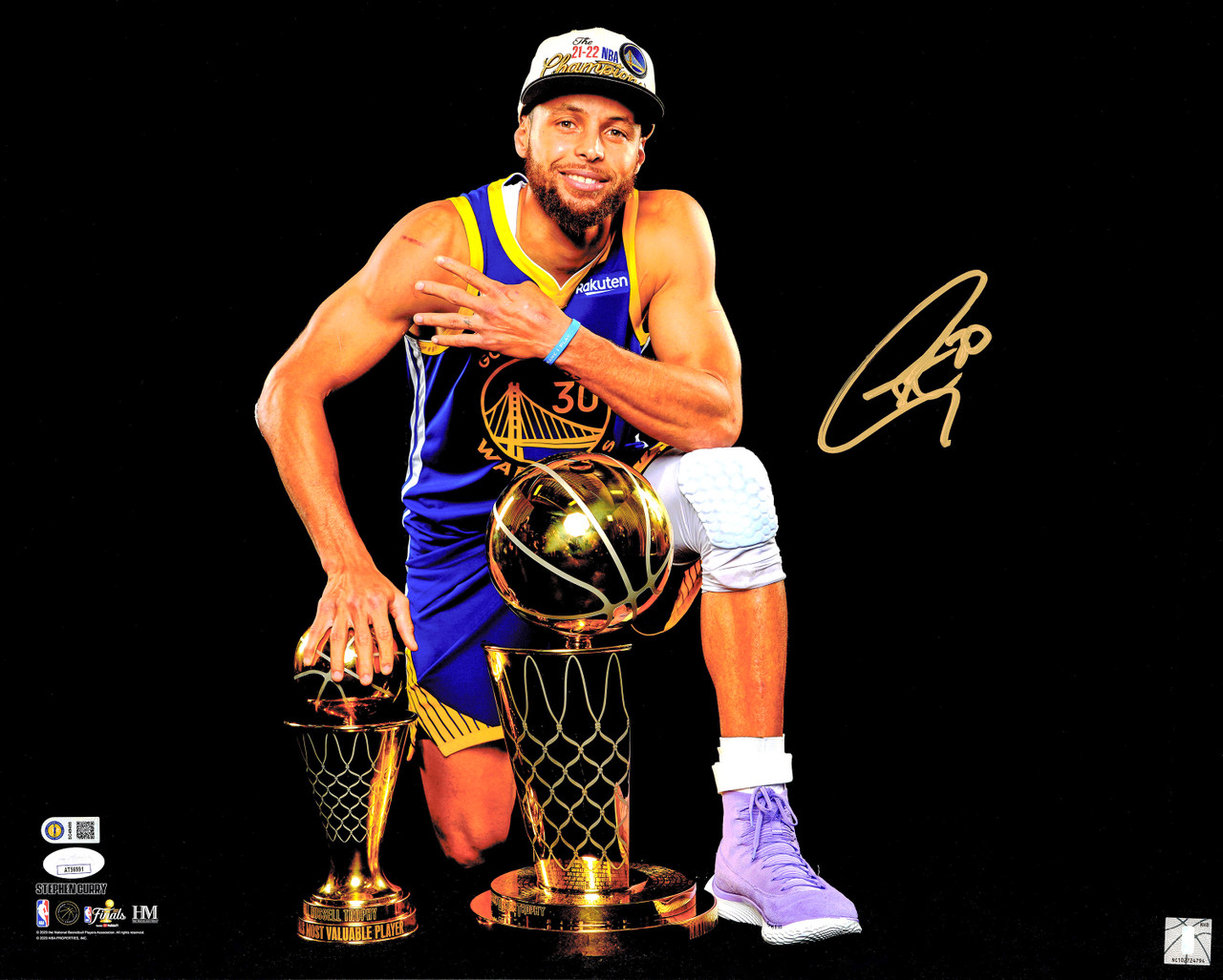Stephen Curry Autographed 16x20 Photo Golden State Warriors 2021