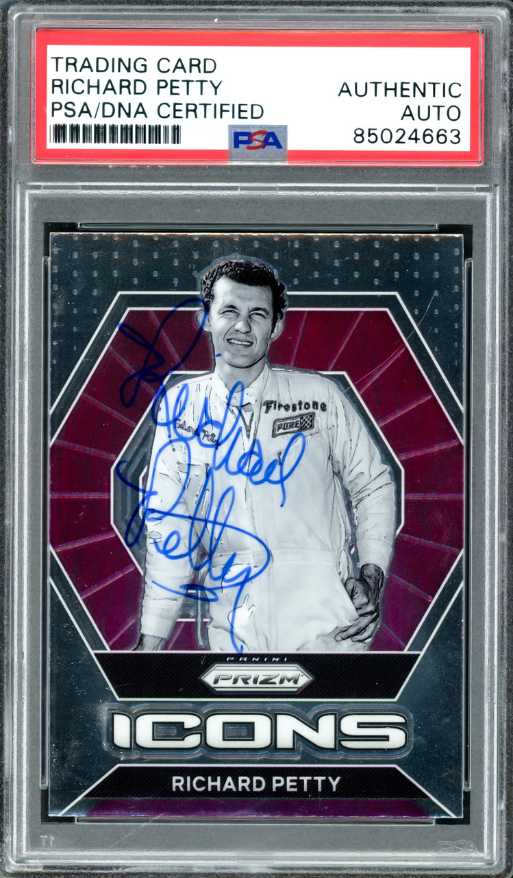 Richard Petty Autographed 2022 Panini Prizm Card #81 PSA/DNA