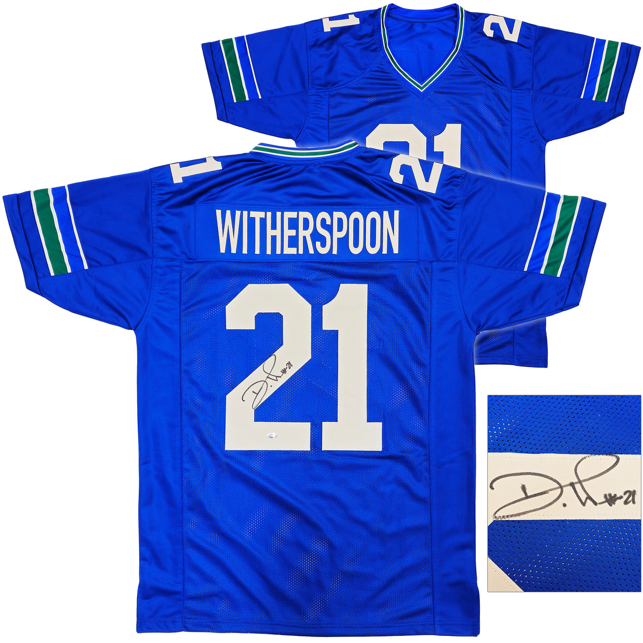 Seattle Seahawks Devon Witherspoon Autographed Blue Throwback