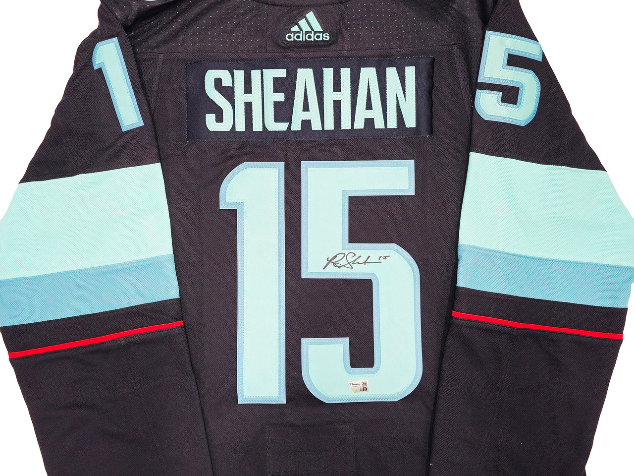 Seattle Kraken Riley Sheahan Autographed Blue Adidas Authentic 