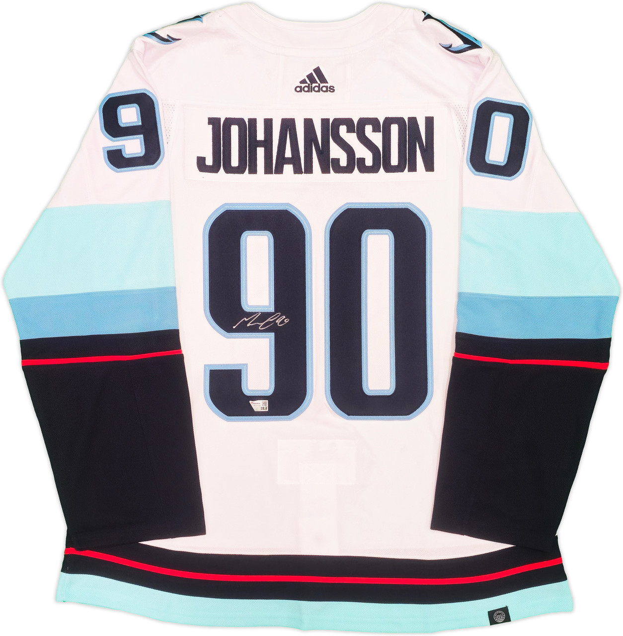 Seattle Kraken Marcus Johansson Autographed White Adidas Authentic