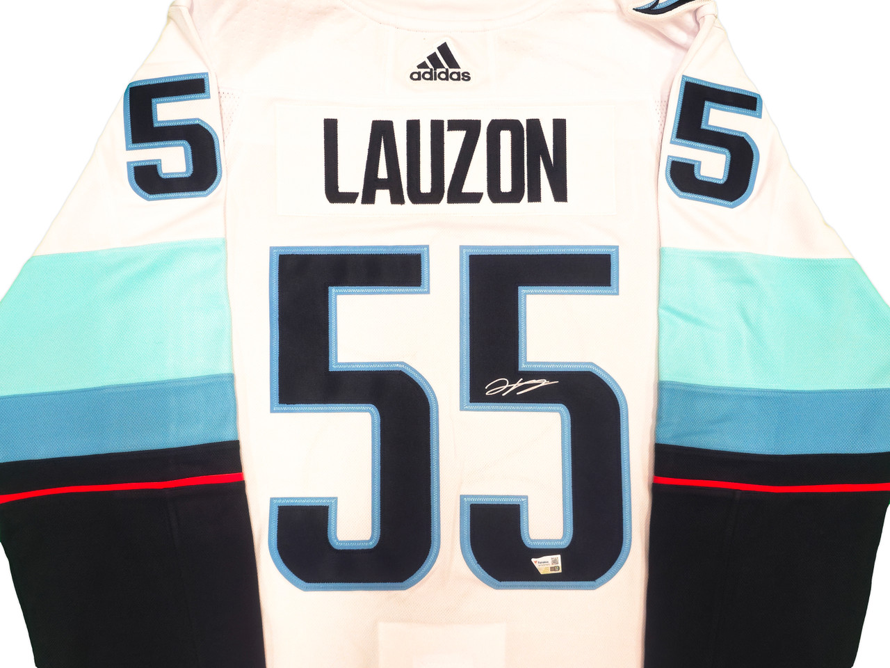 Seattle Kraken Jeremy Lauzon Autographed White Adidas Authentic
