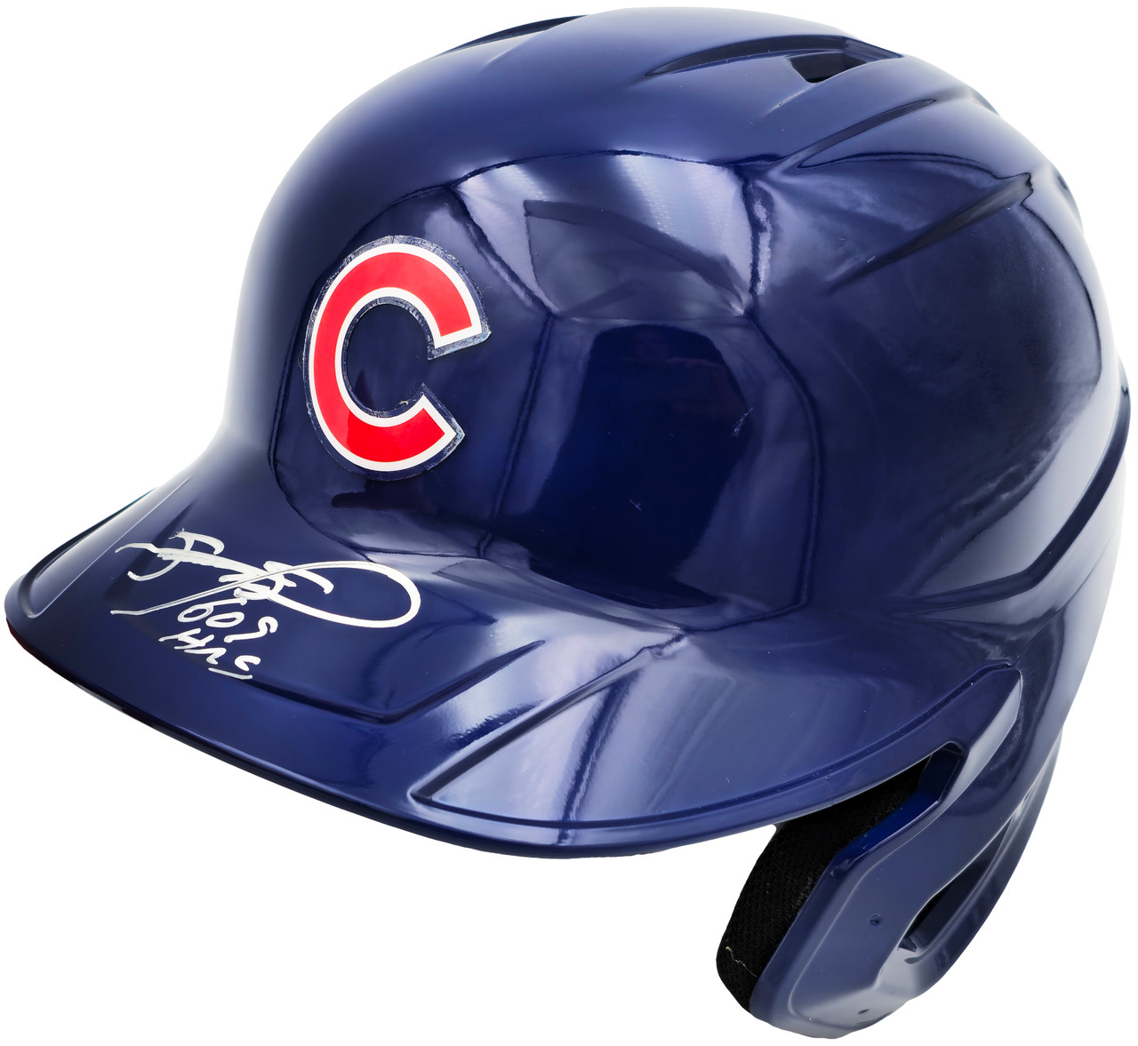 chicago cubs football helmet Sammy Sosa Autographed Chicago Cubs Blue Full Size Mach Pro Replica Helmet  