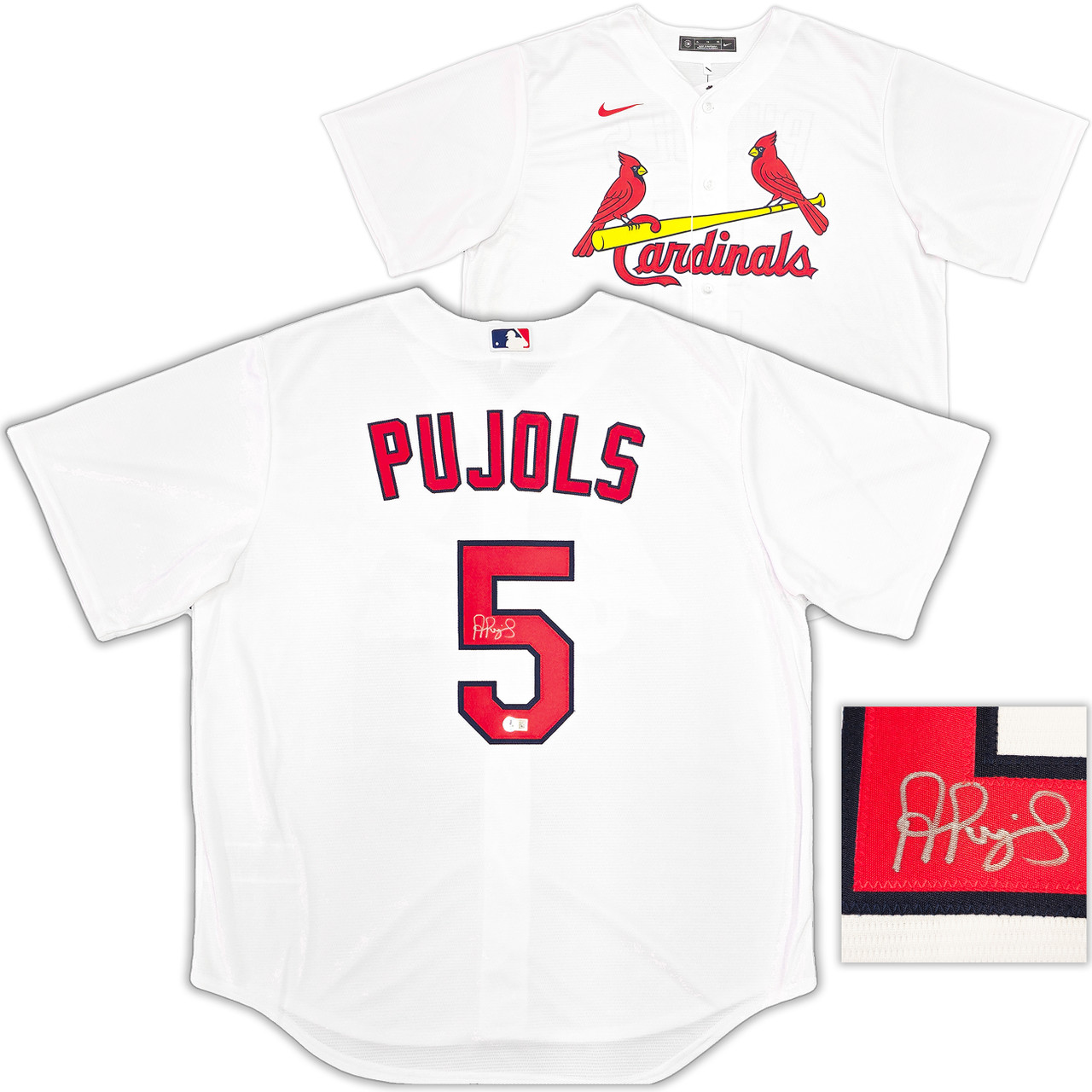 St. Louis Cardinals Albert Pujols Autographed White Nike Jersey 