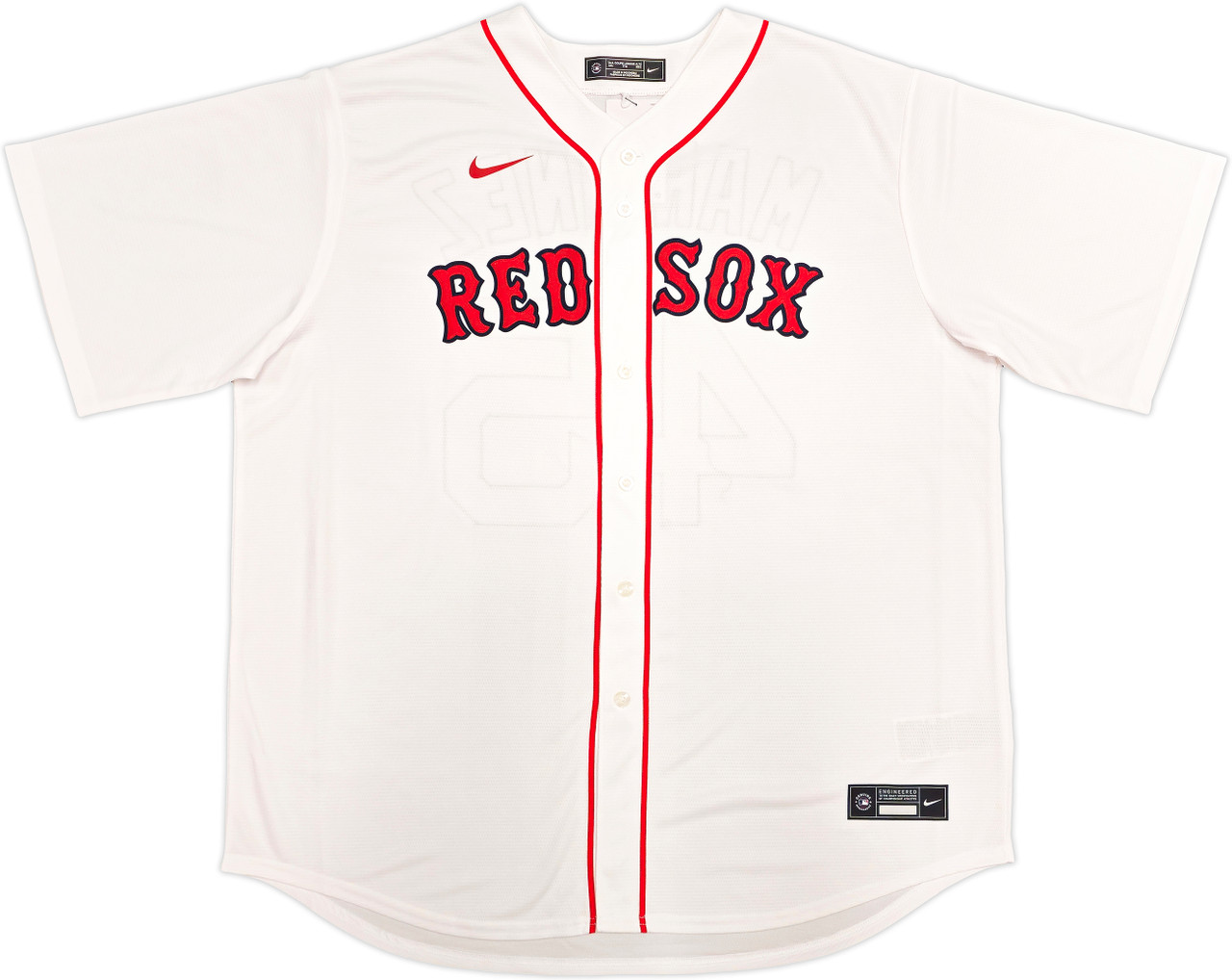 Boston Red Sox Pedro Martinez Autographed White Nike Jersey Size
