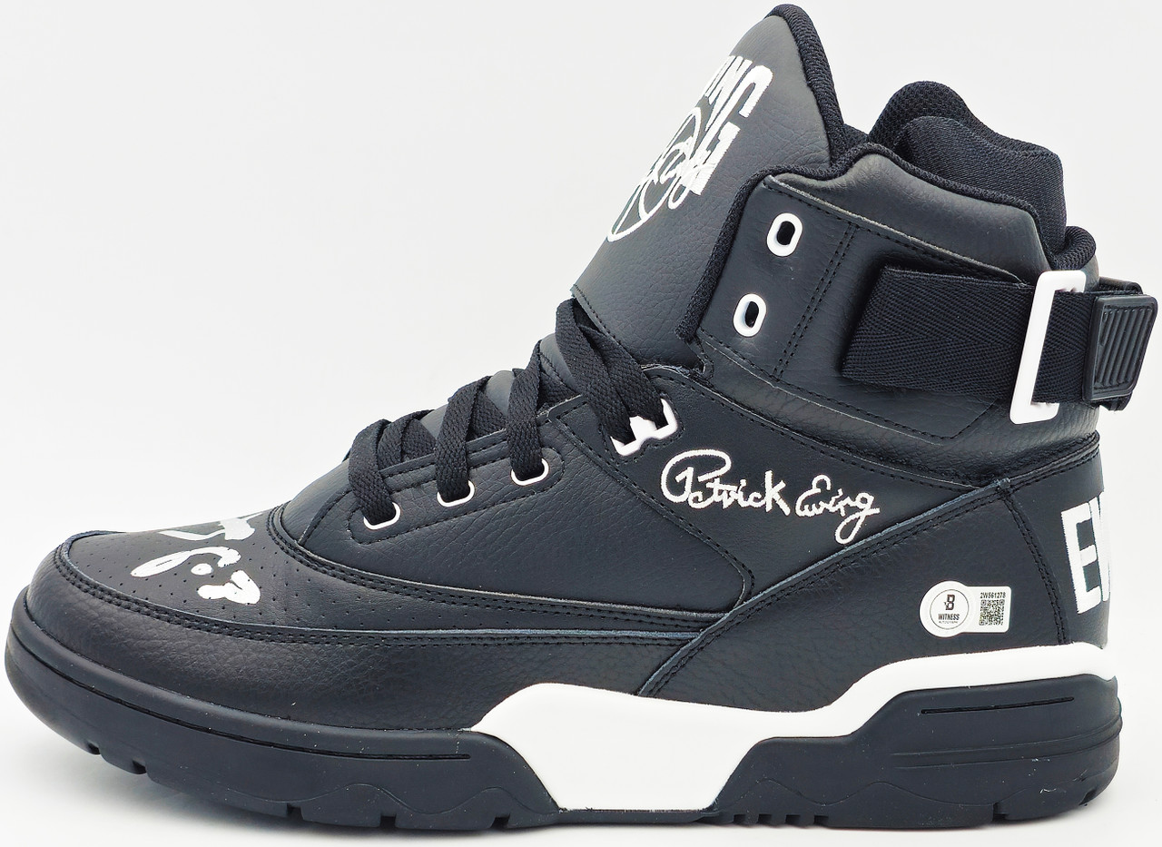 Patrick Ewing Autographed Black Ewing Athletics 33 HI Left Shoe