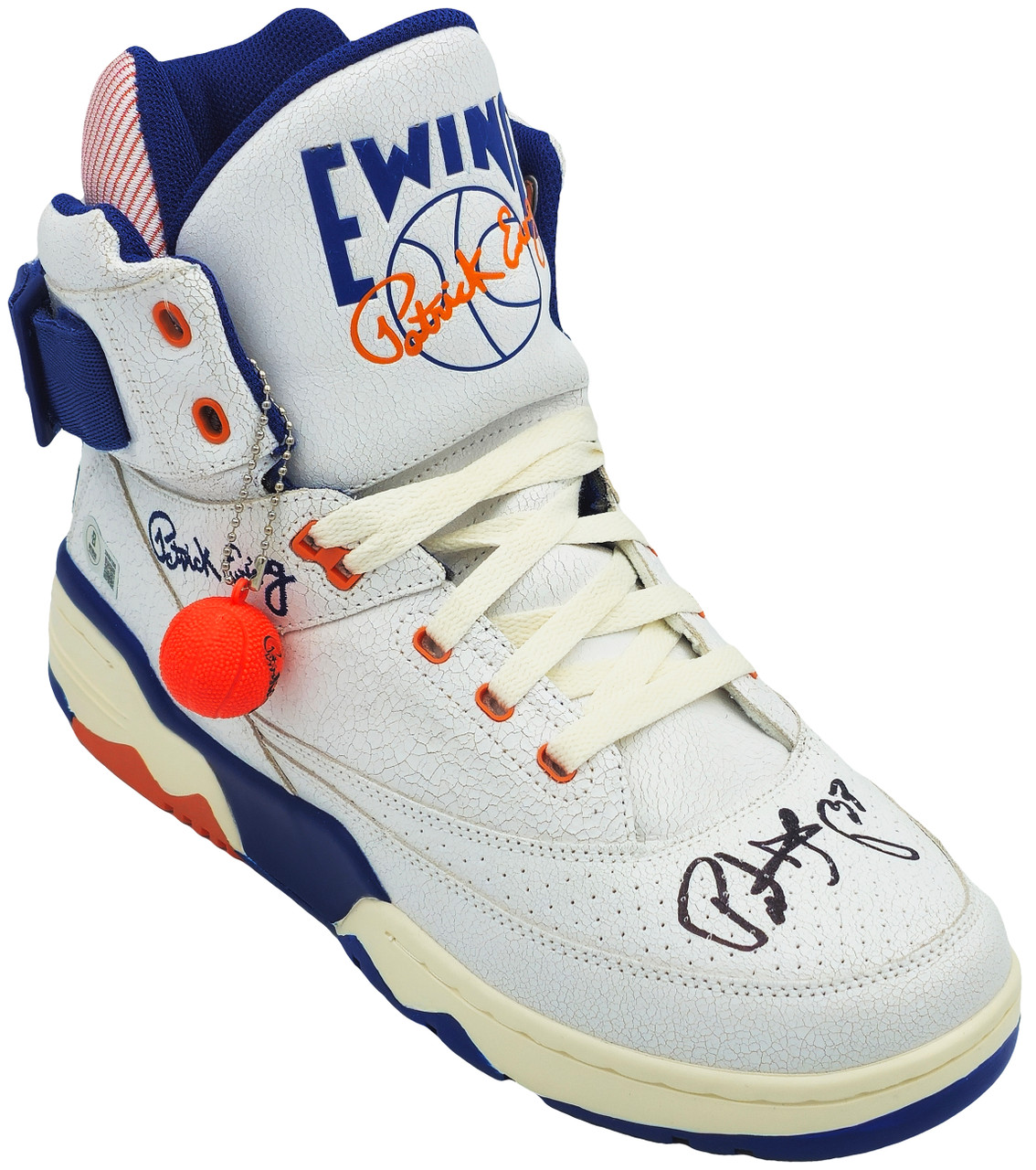 Patrick Ewing Autographed White Ewing Athletics 33 HI Vintage