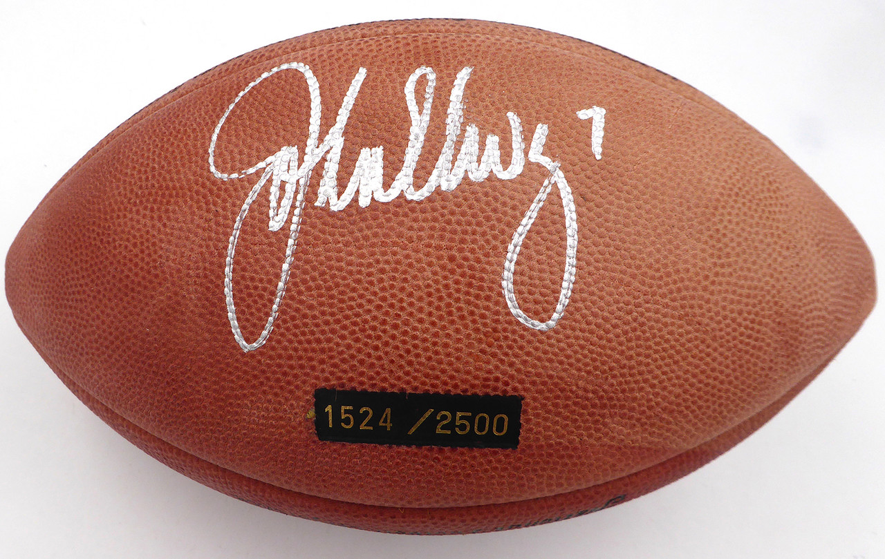John Elway Autographed NFL Leather Football Limited Edition Denver