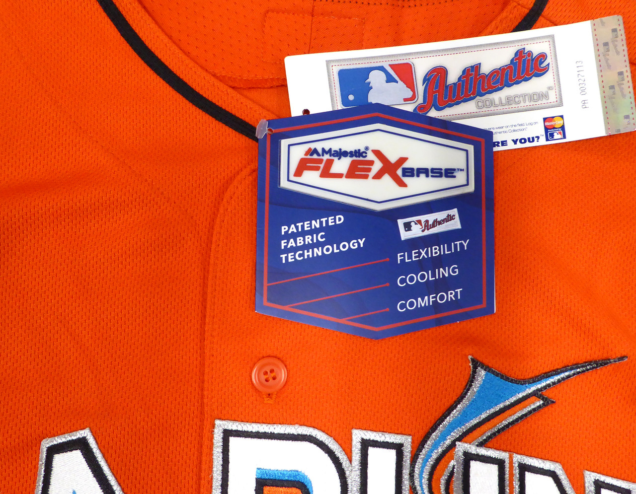 Miami Marlins Ichiro Suzuki Autographed Orange Majestic Flex