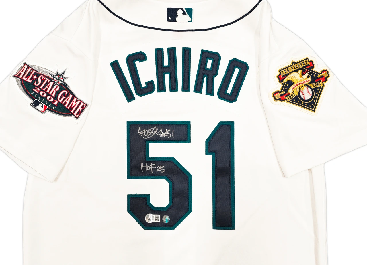 Seattle Mariners Ichiro Suzuki Autographed White Mitchell & Ness
