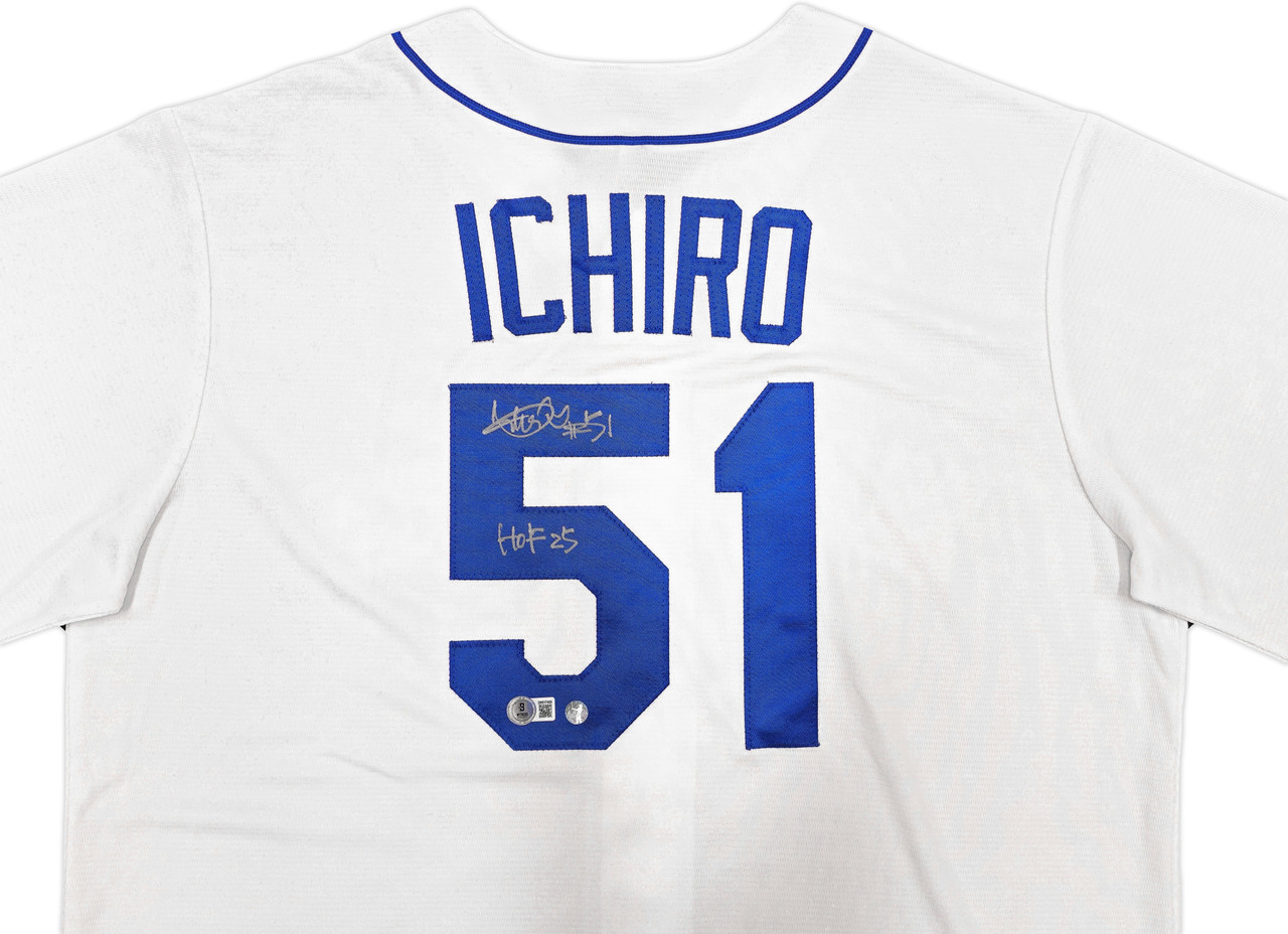 Seattle Mariners Ichiro Suzuki Autographed White Nike Cooperstown