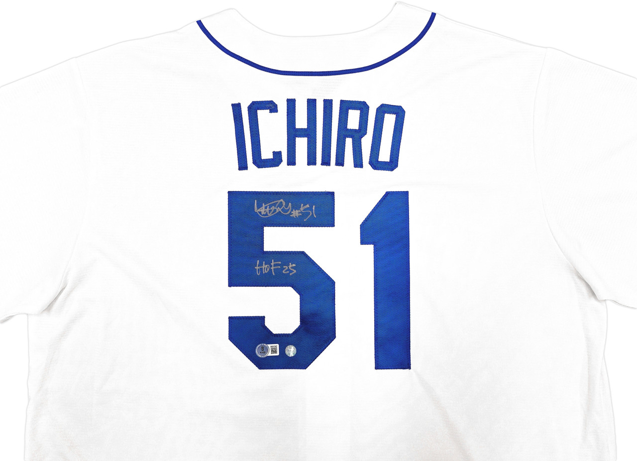 Seattle Mariners Ichiro Suzuki Autographed White Nike Cooperstown