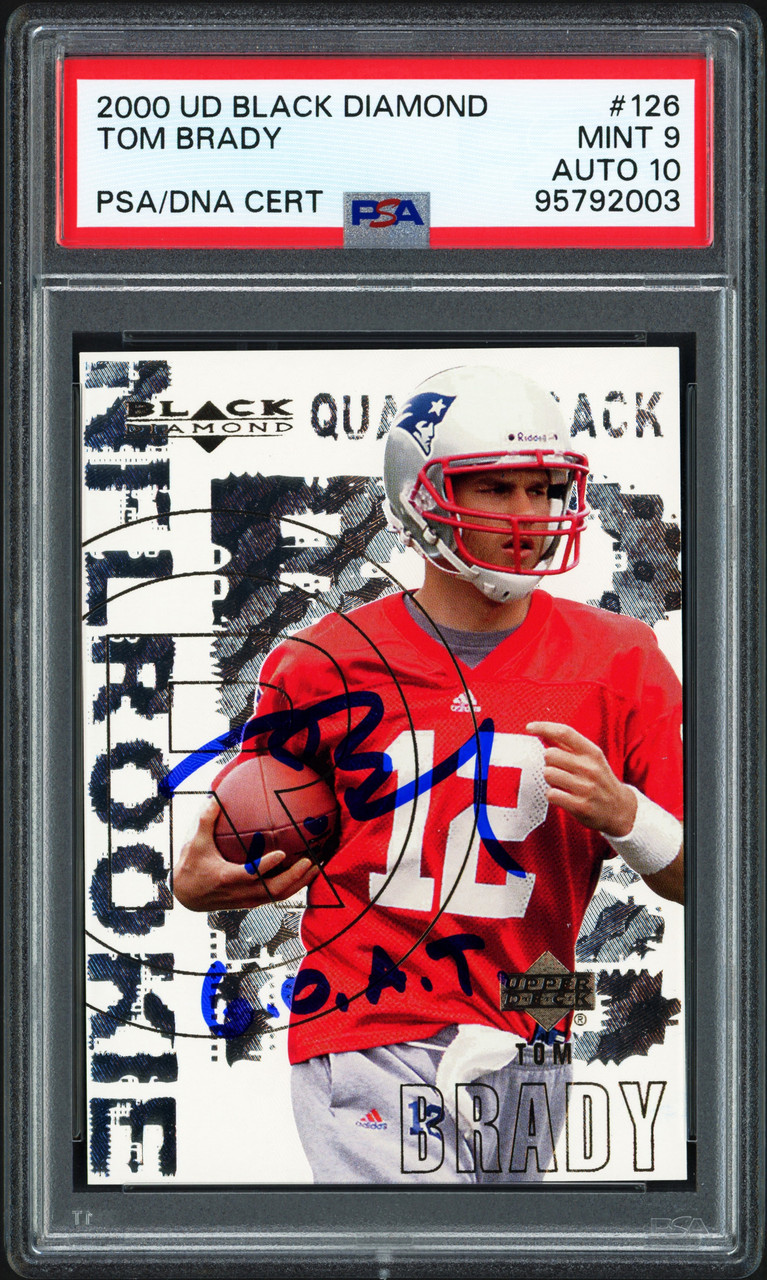 Tom Brady Autographed 2000 Upper Deck UD Black Diamond Rookie Card