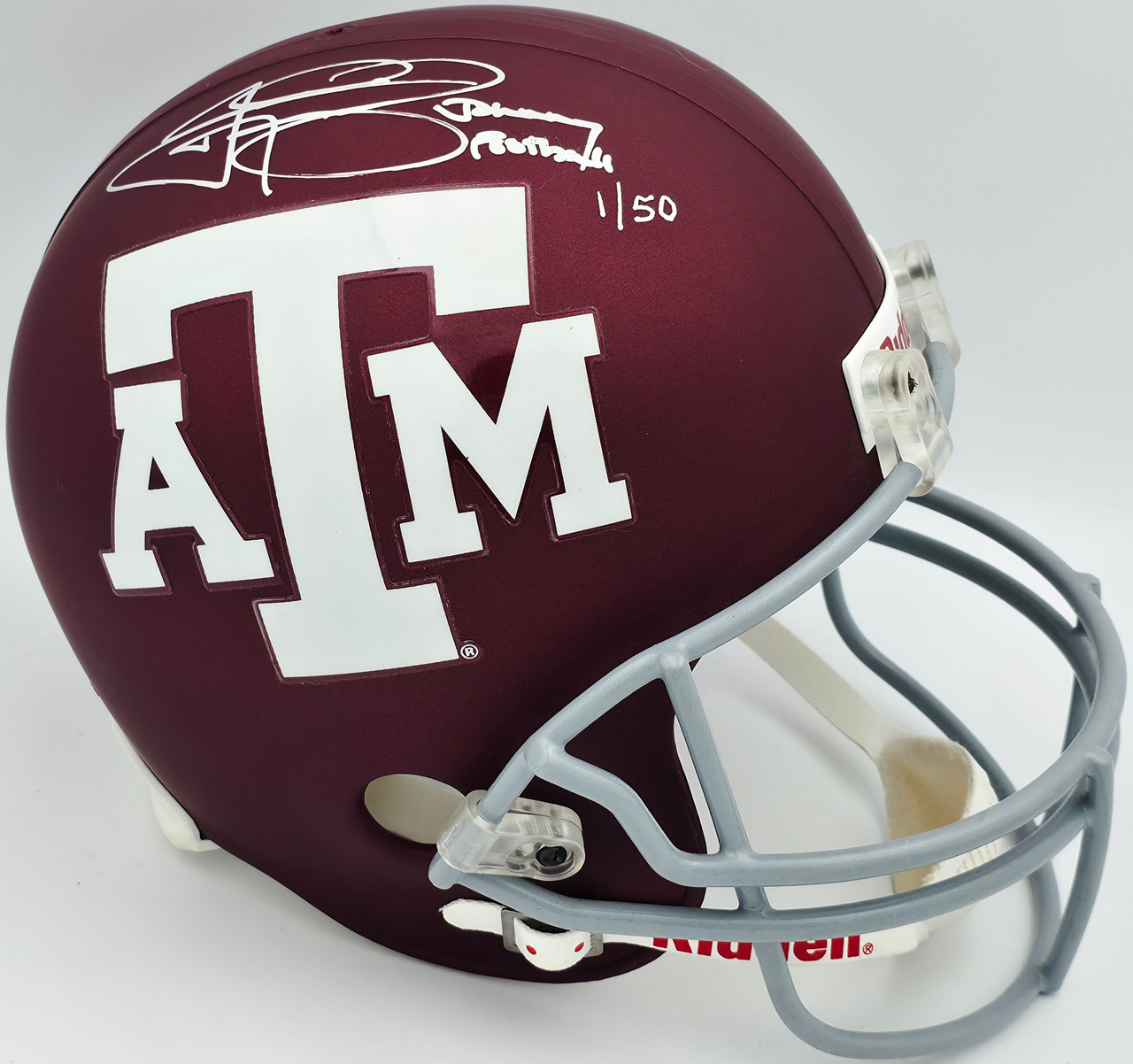 Johnny Manziel Autographed Texas A&M Aggies Maroon Red Full Size