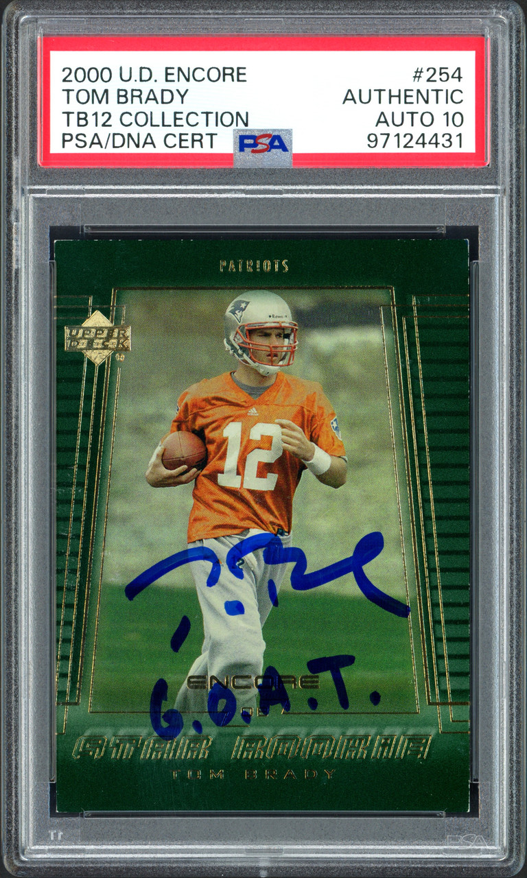 Tom Brady Autographed 2000 Upper Deck UD Encore Rookie Card #254