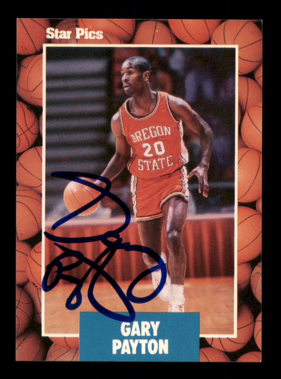 Gary Payton Autographed 1990 Star Pics Rookie Card #21 Seattle