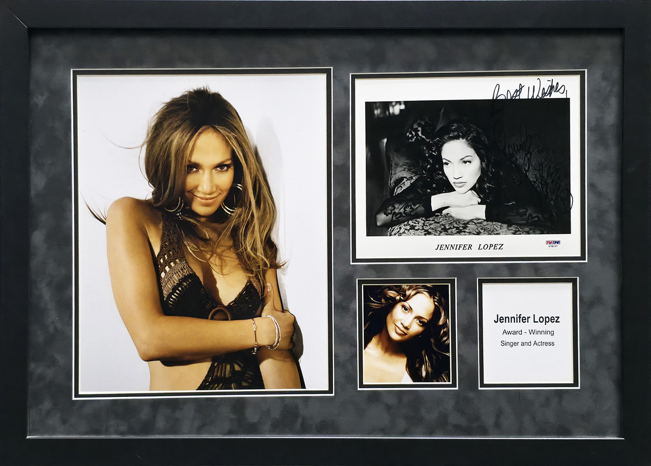 Jennifer Lopez Autographed Framed 8x10 Photo Collage 