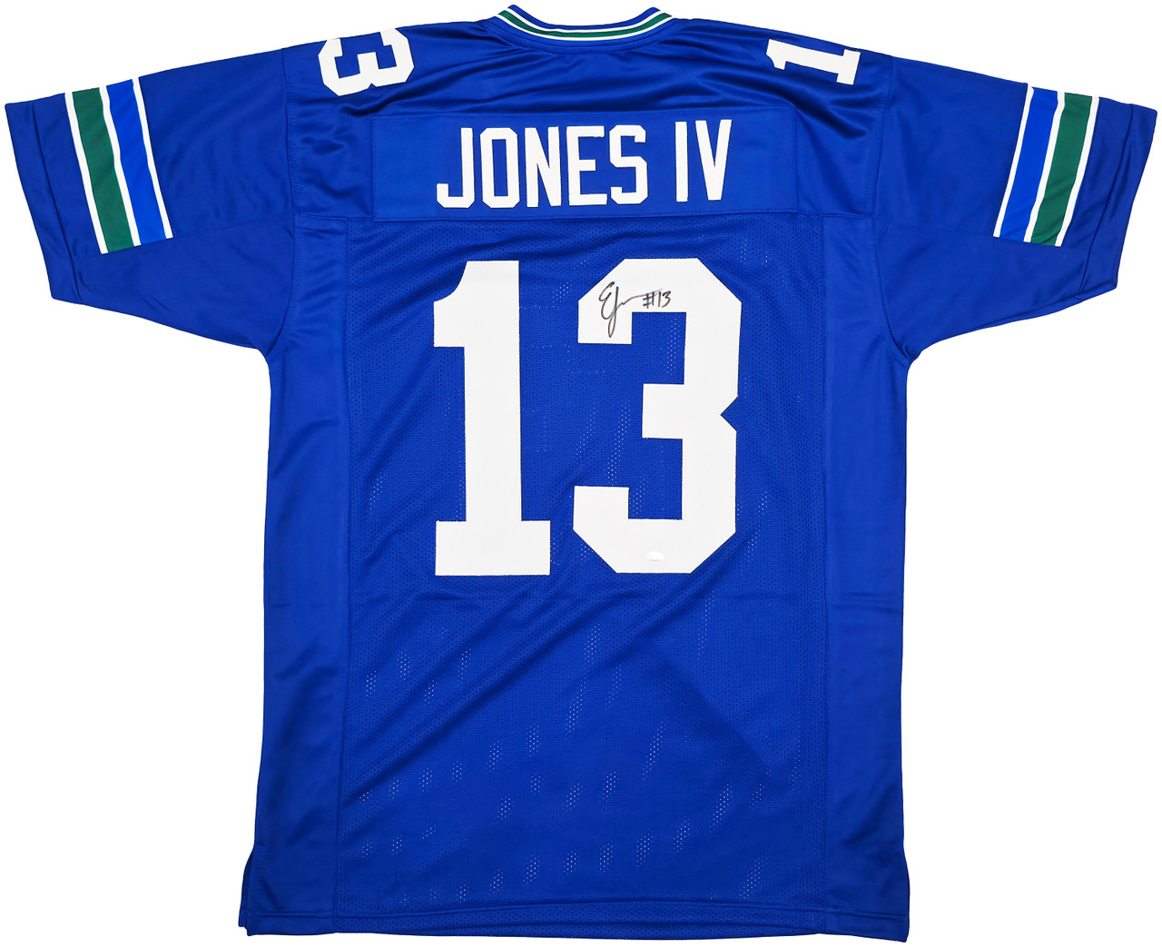 Seattle Seahawks Ernest Jones IV Autographed Blue Jersey MCS Holo