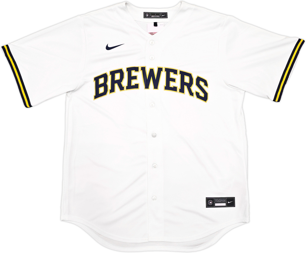 Milwaukee Brewers Jackson Chourio Autographed Cream Nike Jersey