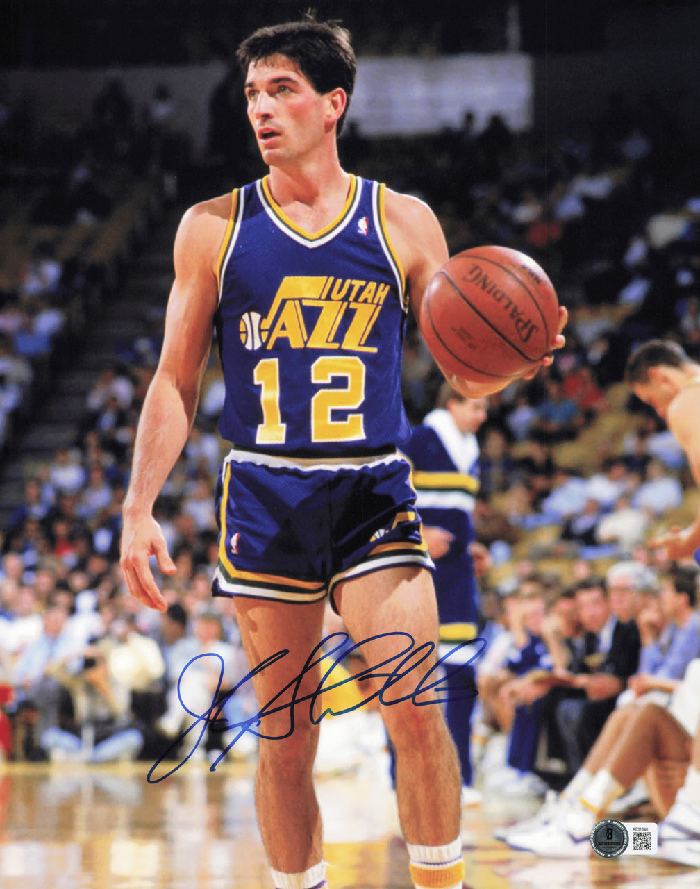 John Stockton Autographed 11x14 Photo Utah Jazz Beckett BAS