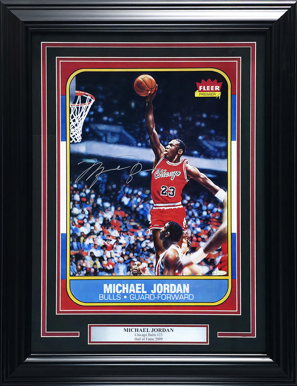 Signing 1986 Fleer Rookie Card Michael Jordan Michael Jordan