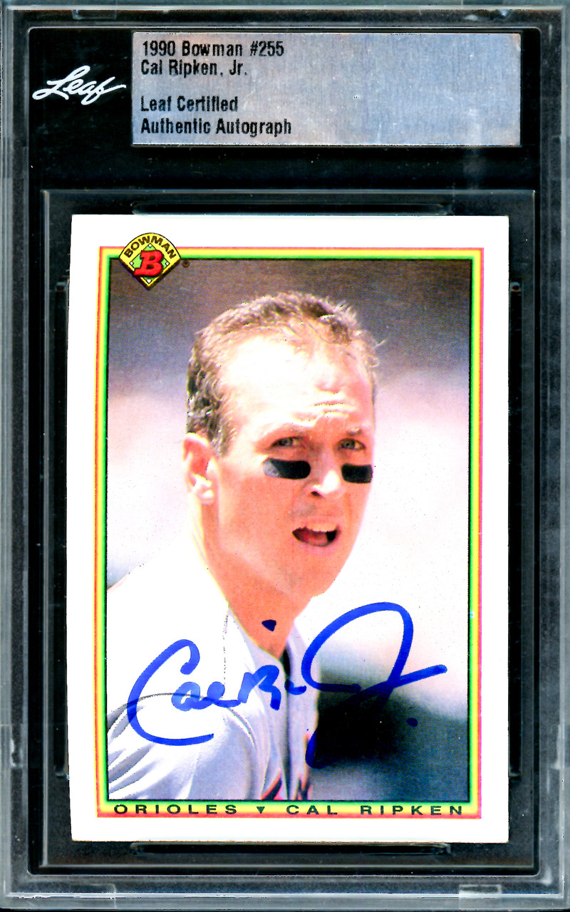 Cal Ripken Jr. Autographed 1990 Bowman Card #255 Baltimore Orioles