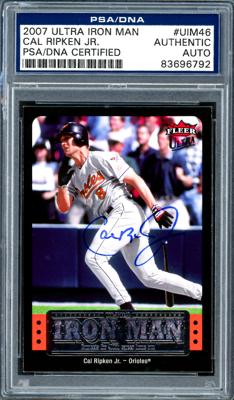 Cal Ripken Jr. Autographed 2007 Ultra Iron Man Card #UIM46