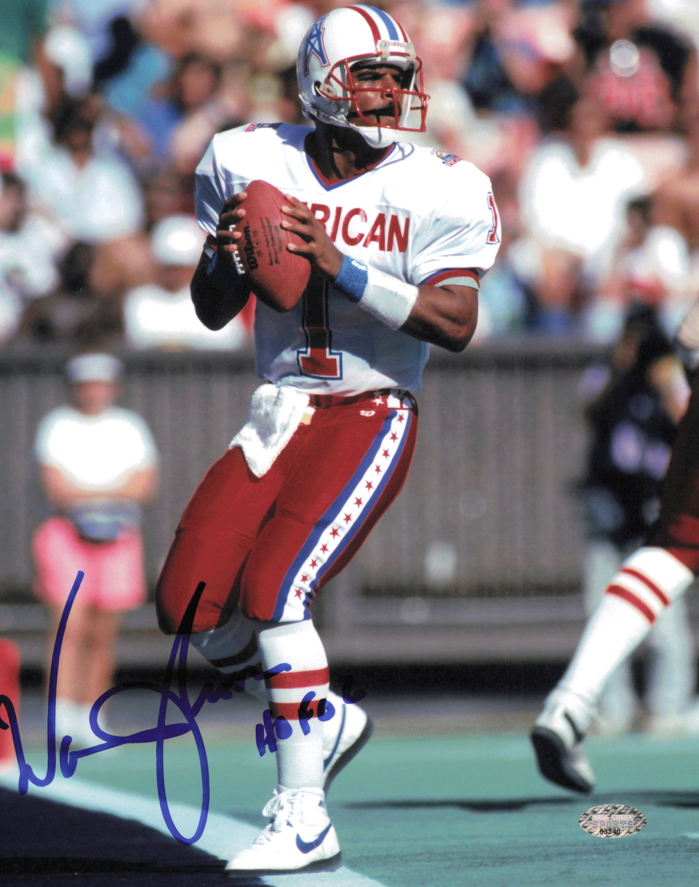 Warren Moon Autographed 8x10 Photo Houston Oilers MCS Holo #63540