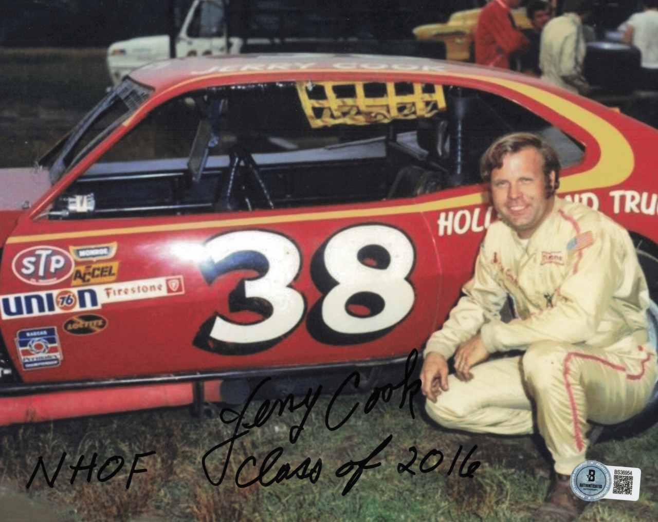 Gerry Beckley's America サイン入り Jerry Cook Autographed 8x10 Photo Nascar 