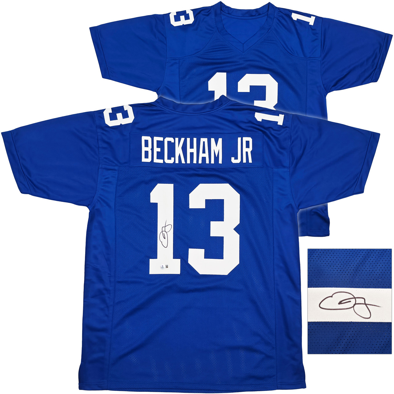 New York Giants Odell Beckham Autographed Blue Jersey Beckett