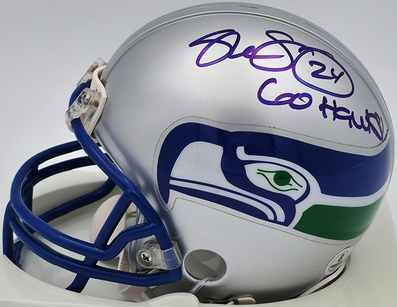 Shawn Springs Autographed Seattle Seahawks Throwback Silver Mini - Main Image